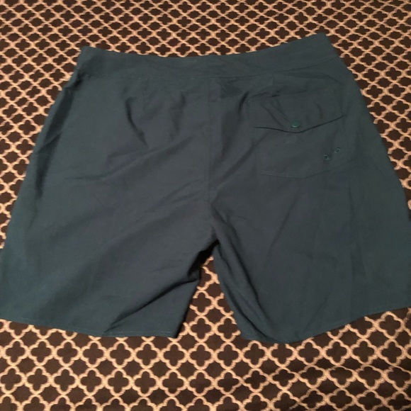 Zara Dark Green Blue Mens Swim Board Shorts Sz XL AB8 - Picture 1 of 7